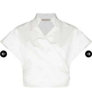 St. Agni poplin wrap top size M